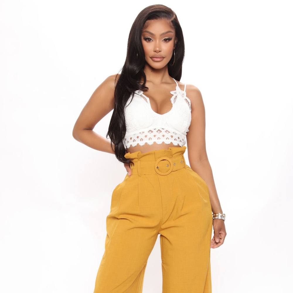 Fashion Nova Paper Bag Belted Pants